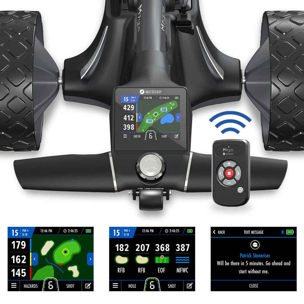 M7 GPS Electric Golf Trolley with ULTRA Lithium Battery – Remote-Controlled, Touchscreen, 40K+ Courses - Shopthatapp.ca