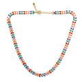 Multicolour Enamel Leaf Necklace - Shopthatapp.ca