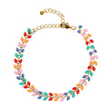 Multicolour Enamel Leaf Bracelet - Shopthatapp.ca