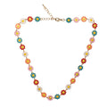 Multi-colour Enamel Necklace with Flower Design - Shopthatapp.ca