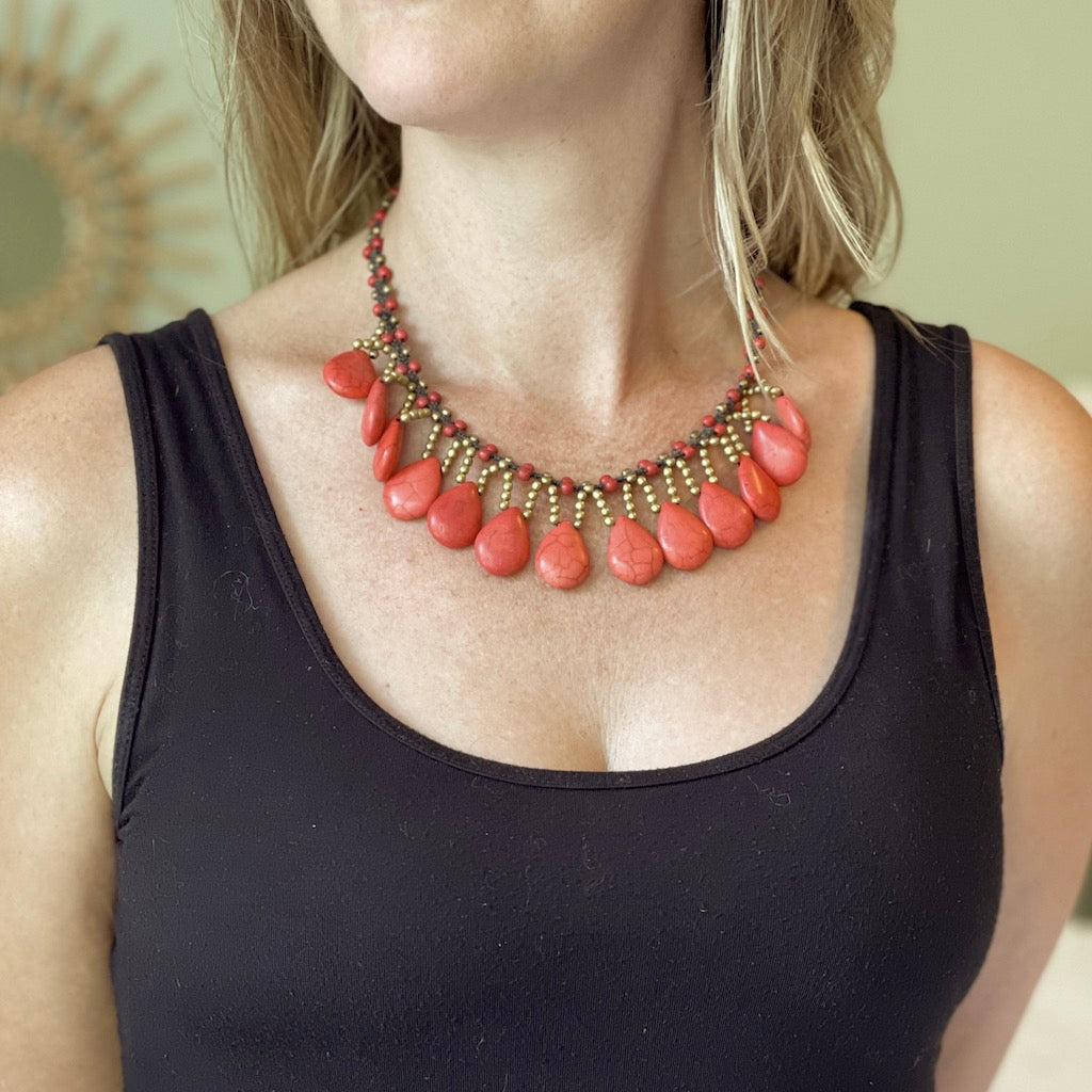 Stone Drop Necklace - Shopthatapp.ca