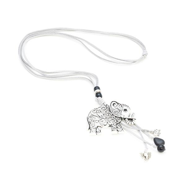 Elephant Pendant Grey Suede for Elegant Style - Shopthatapp.ca