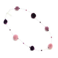 Purple Pom-Pom Necklace - Stylish Multi-Pom-Pom Accessory for Any Occasion - Shopthatapp.ca