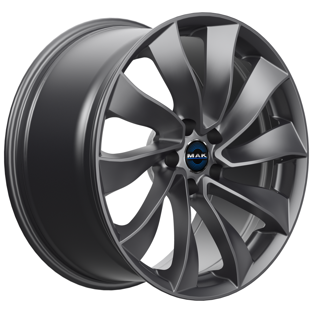 Tesla Model 3 Highland 18 Zoll Winterkomplettrad MAK Solar Gun Metallic ET38 ECE (4 Stück) SR, LR