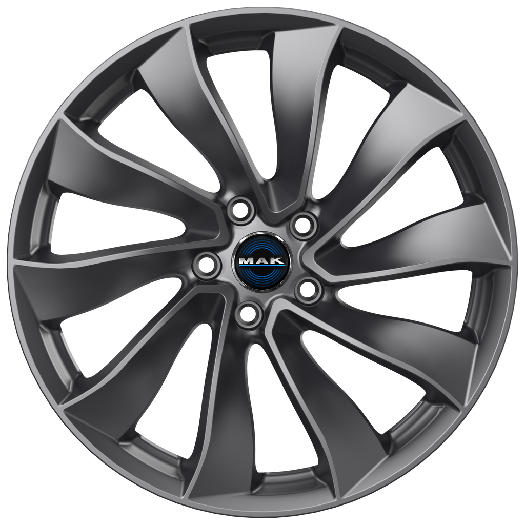 Tesla Model 3 Highland 18 Zoll Winterkomplettrad MAK Solar Gun Metallic ET38 ECE (4 Stück) SR, LR
