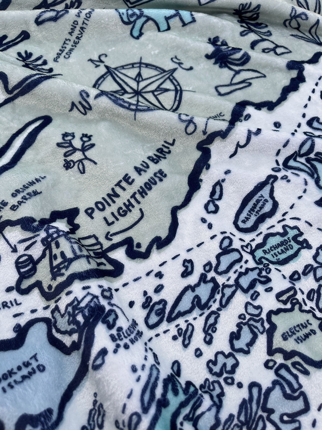 Cozy Map Blanket | GBAYCo. Pointe Au Baril Edition