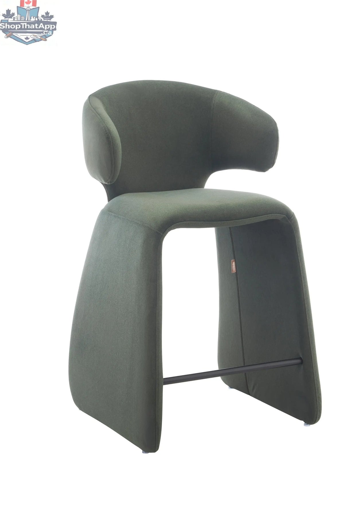 Upholstered Tessa Modern Counter Chair by Hygge Design House with plush cushioning and sleek design for contemporary kitchen or bar area.