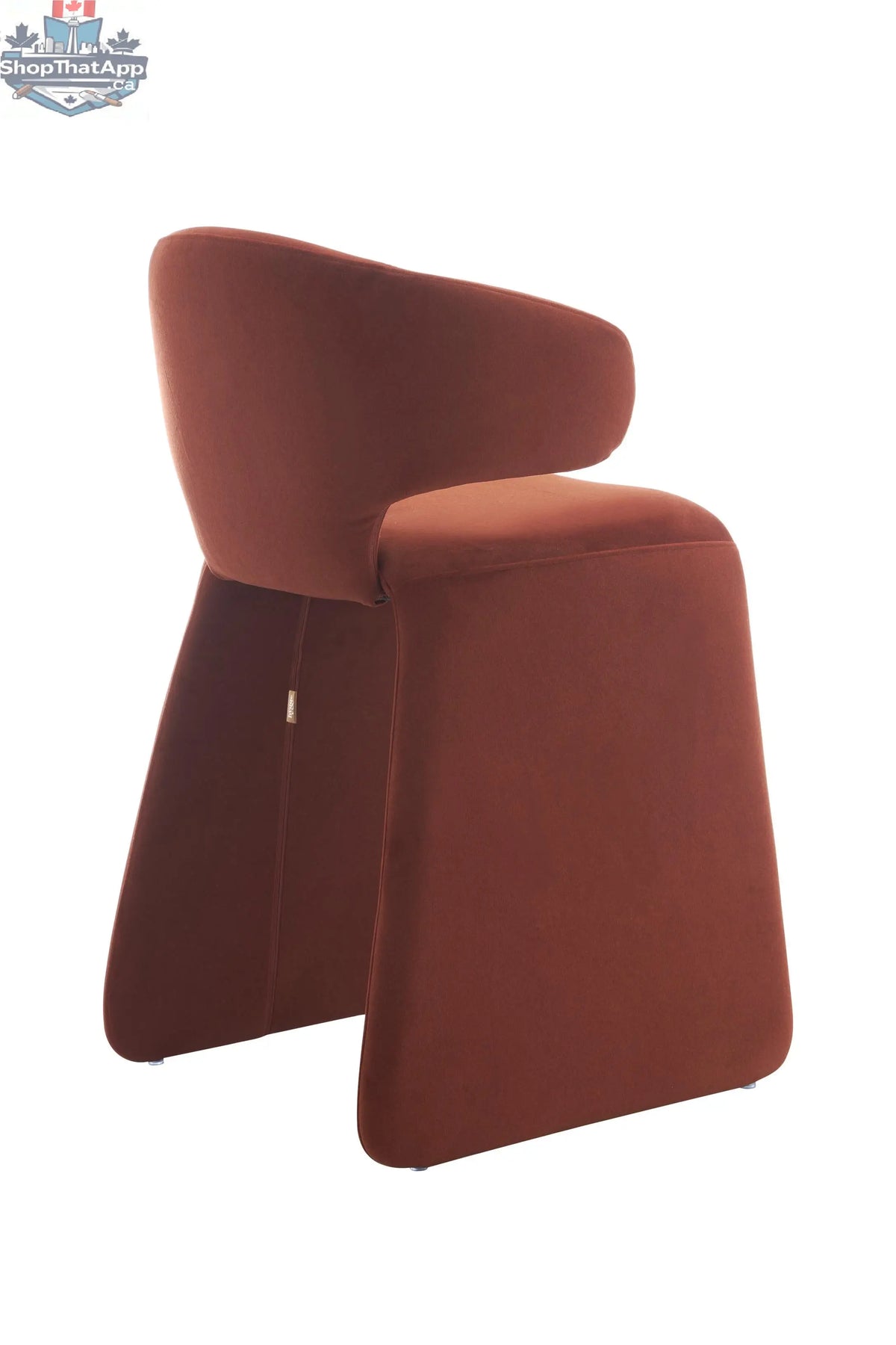 Modern upholstered counter chair from Hygge Design House featuring plush seating and sleek design in a contemporary style.