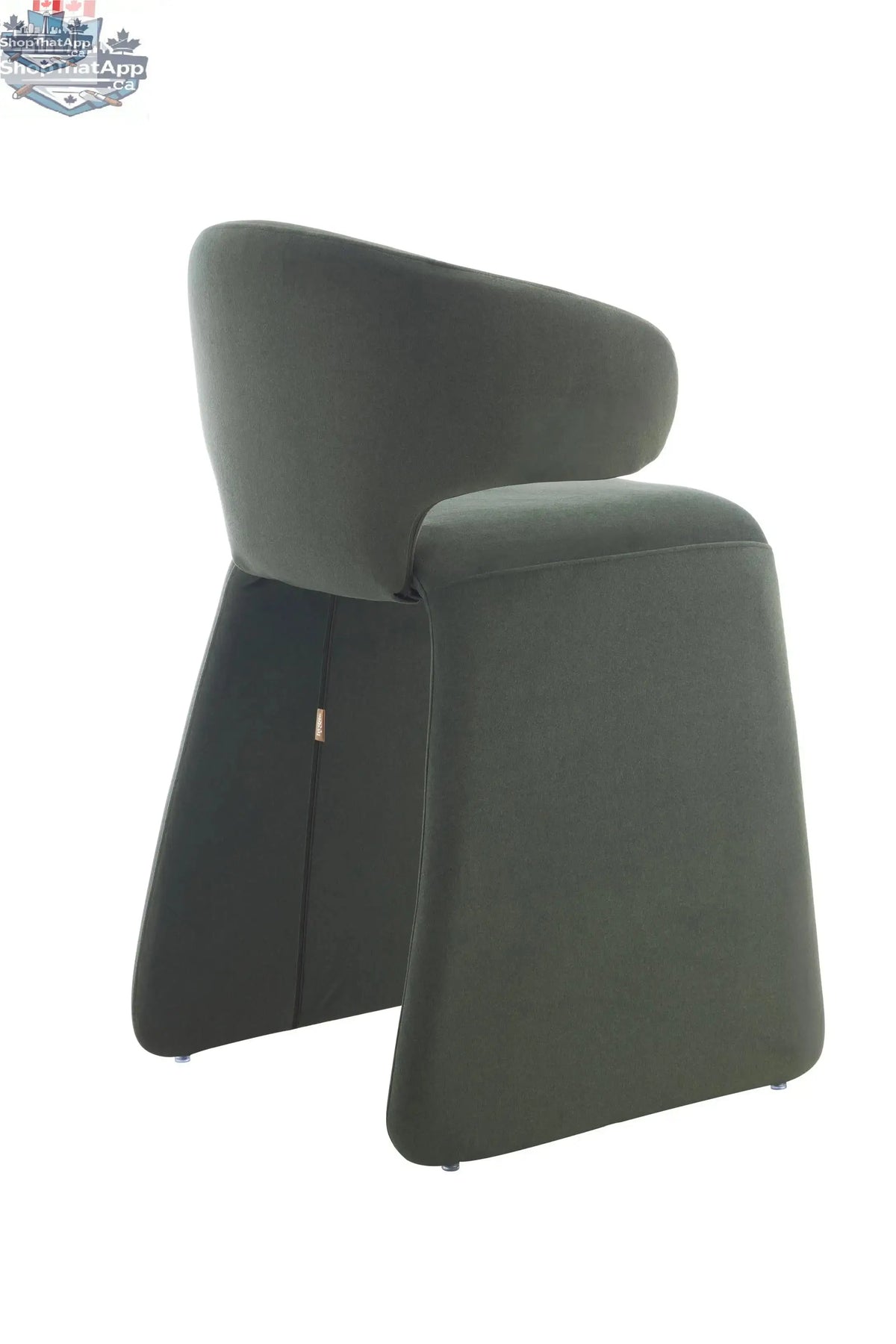 Fully upholstered Tessa Modern Counter Chair by Hygge Design House featuring a sleek, comfortable design and a plush seat.