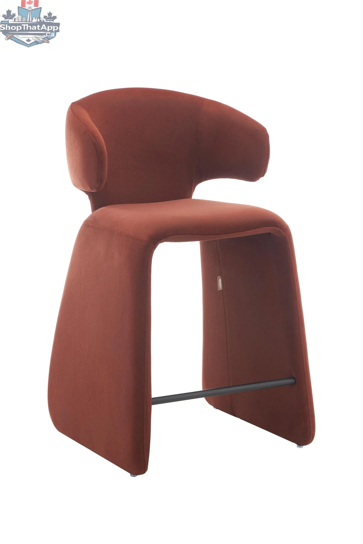 Fully upholstered Tessa Modern Counter Chair by Hygge Design House with a sleek design and comfortable padded seat.