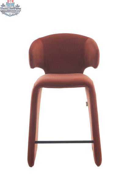 Modern upholstered Tessa counter chair by Hygge Design House with plush cushioning and sleek design for comfortable seating.