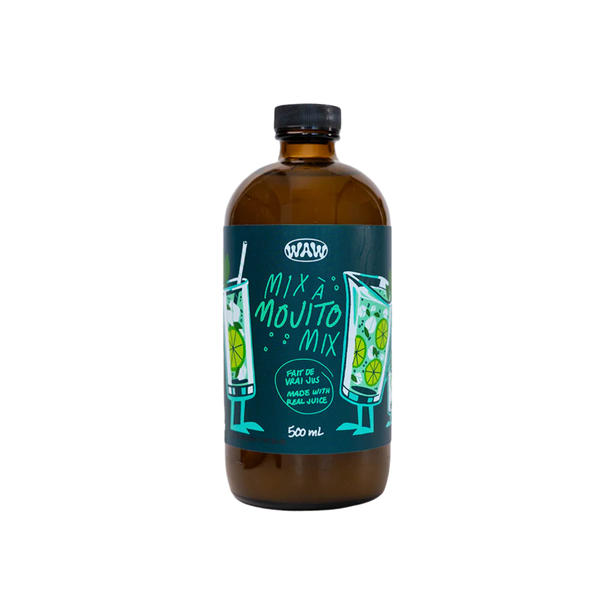 WAW Mojito Mix - Premium Mojito Cocktail Mixer for Refreshing Drinks