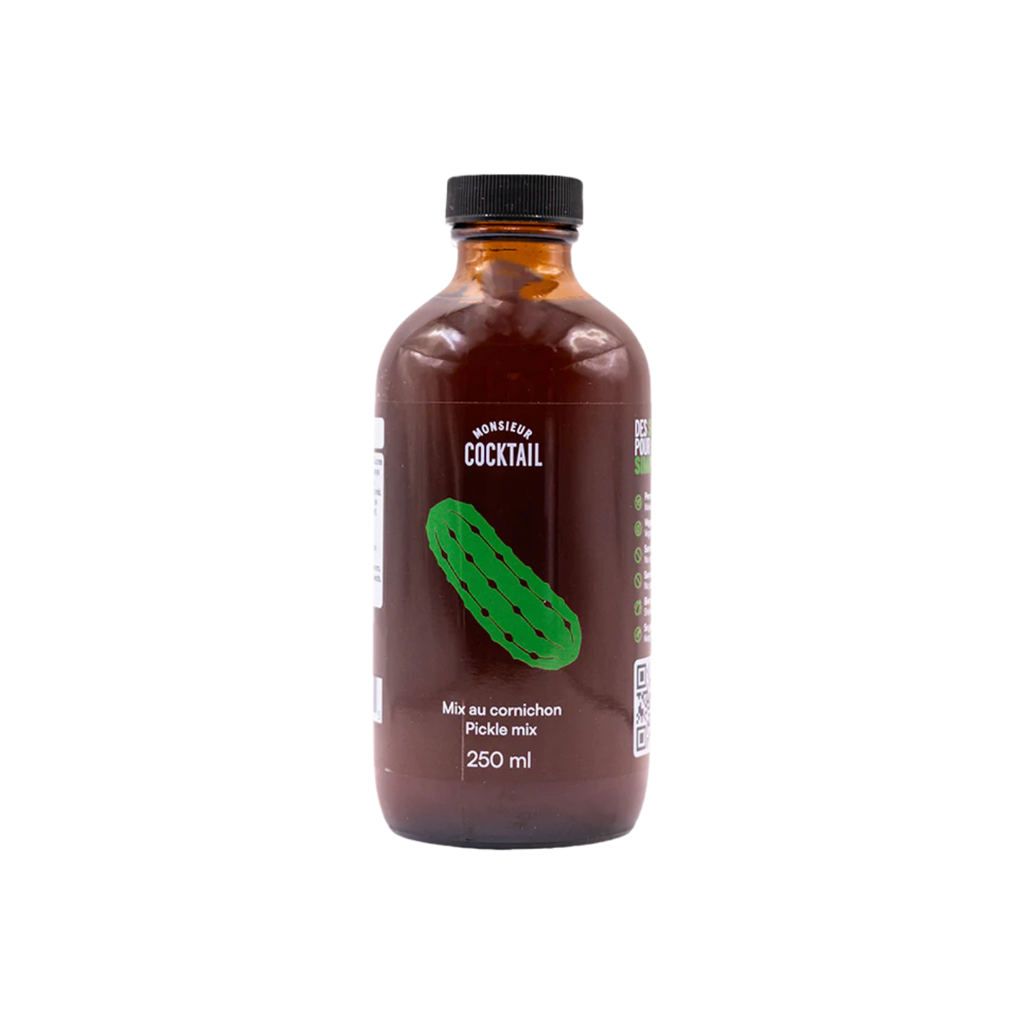 Monsieur Cocktail Pickle Cocktail Mix for Unique Flavored Drinks