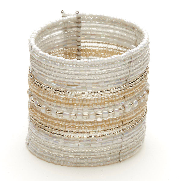 Stripey Beaded Cuff Bracelet - Vibrant and Stylish Accessory for Every Occasion - Shopthatapp.ca