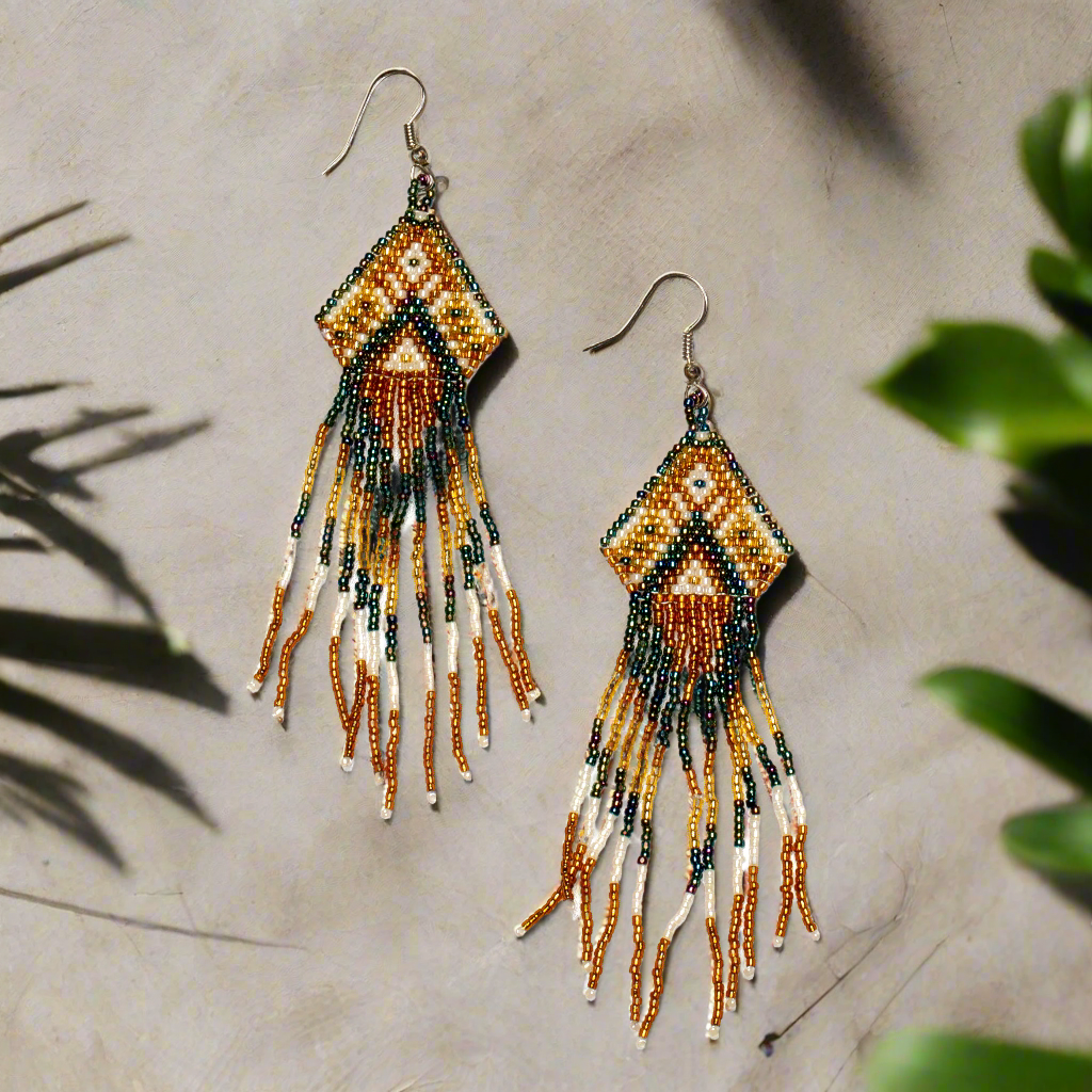 Beaded Aztec Earrings for a Unique Bohemian Look - Shopthatapp.ca