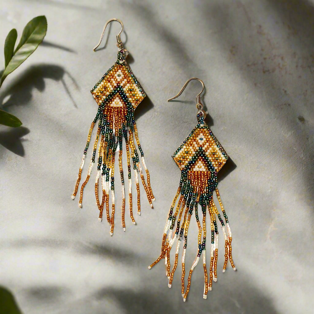 Beaded Aztec Earrings for a Unique Bohemian Look - Shopthatapp.ca