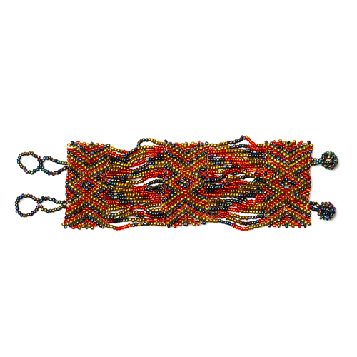 Beaded Aztec Bracelet - Unique Wide Design - Shopthatapp.ca