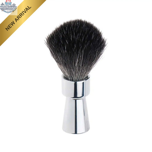 MERKUR Shaving Brush 1100 with Vegan Synthetic Hair in Bright Chrome - Shopthatapp.ca