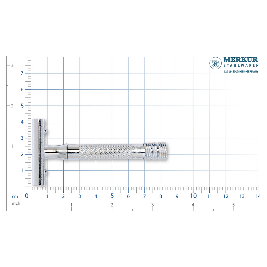 Merkur 333C Double-Edge Safety Razor Set with Bright Chrome Finish and 10 Blades