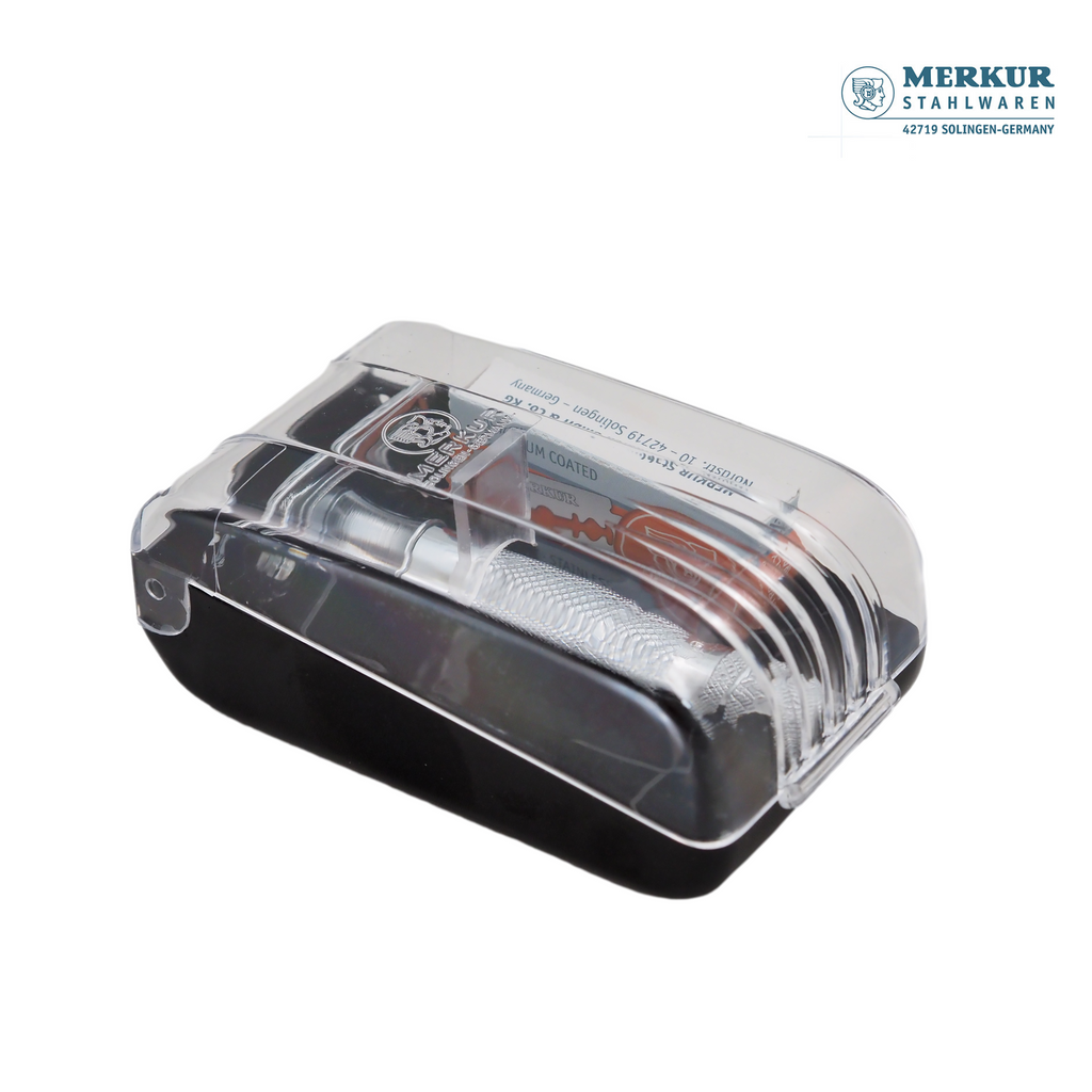 Merkur 333C Double-Edge Safety Razor Set with Bright Chrome Finish and 10 Blades