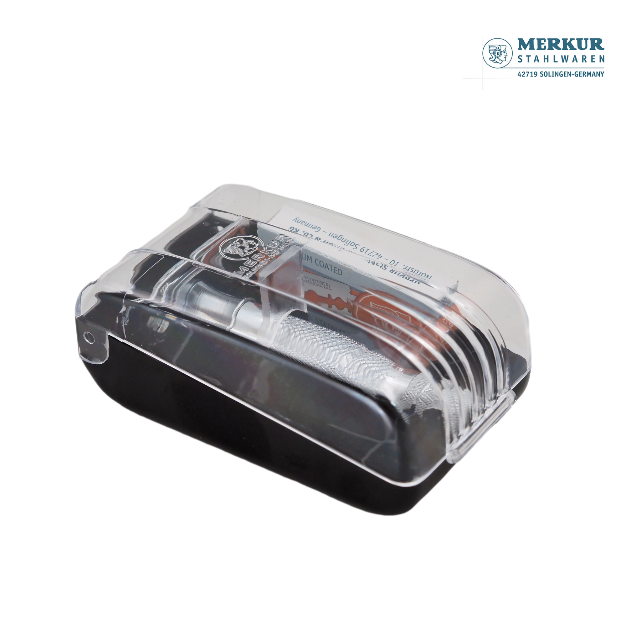 Merkur 333C Double-Edge Safety Razor Set with Bright Chrome Finish and 10 Blades