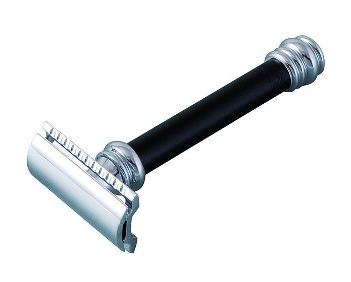 Merkur 38B Safety Razor with Barberpole Long Heavy Handle - Closed Comb Design