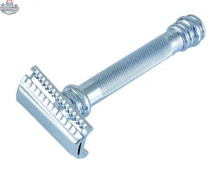 Merkur 39C Slant Bar Razor - 2-Piece DE Safety Razor with Barberpole Long Heavy Handle in Chrome - Shopthatapp.ca