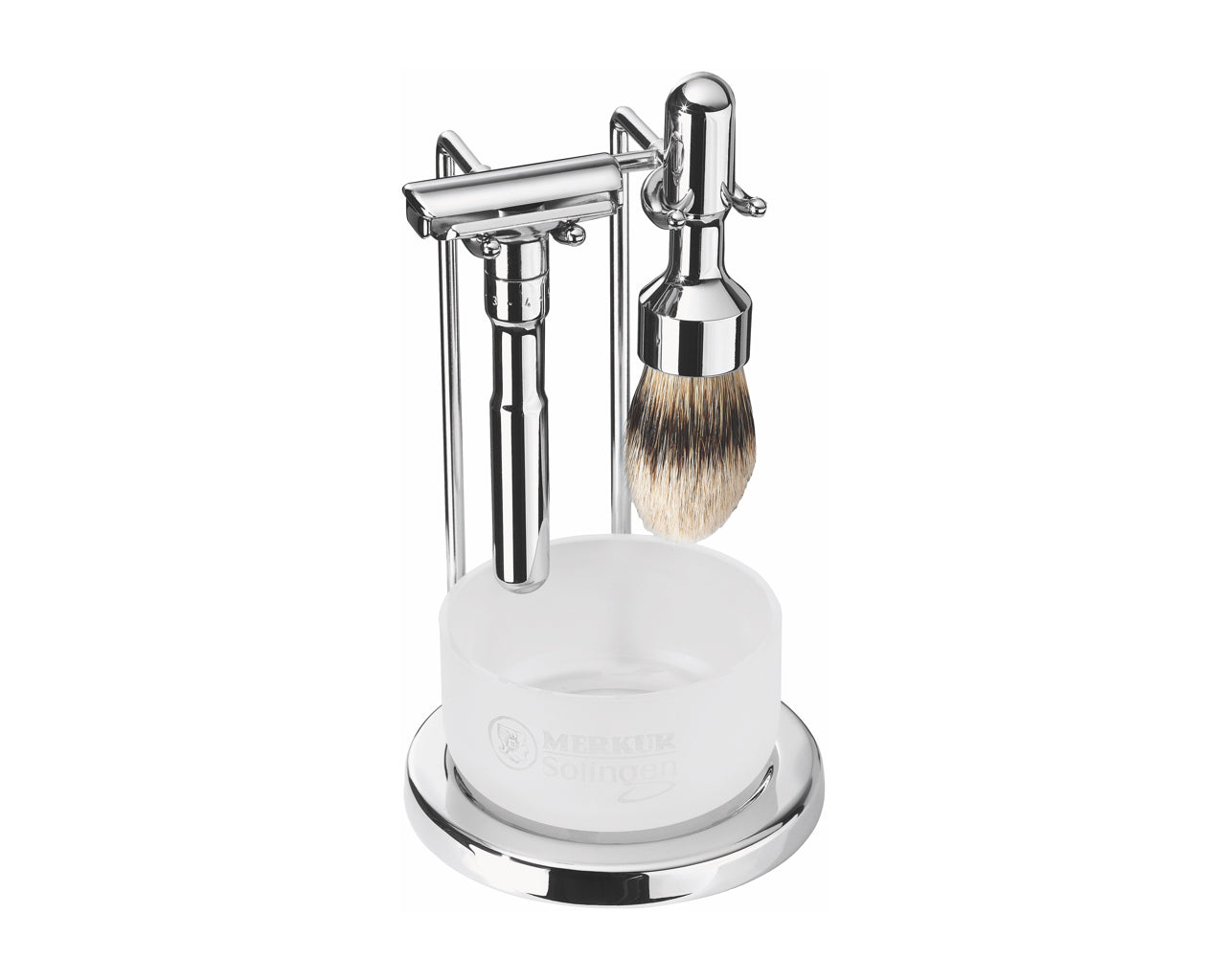 Merkur 4751 Razor Stand for Future Razor and Brush – Bright Chrome Finish