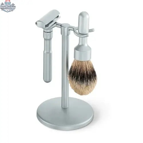 Merkur Shave Stand For Futur Razor and Futur Brush (3-piece Stand), Matte Chrome - Shopthatapp.ca