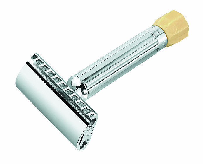 Merkur Progress Adjustable Razor - Short Handle Chrome Double Edge Safety Razor