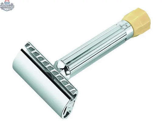 Merkur Progress Adjustable Razor - Short Handle Chrome Double Edge Safety Razor - Shopthatapp.ca
