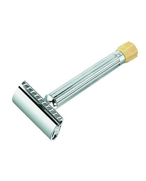 Merkur Razor Set - Adjustable Double Edge Safety Razor with Long Handle in Chrome