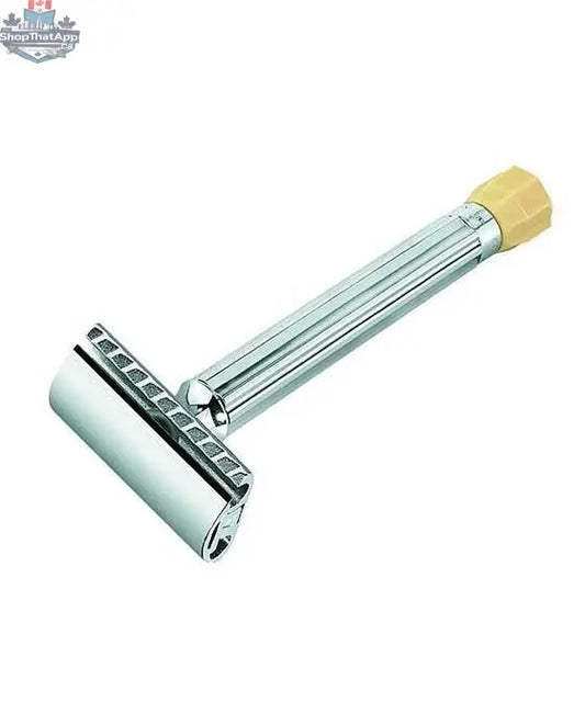 Merkur Razor Set - Adjustable Double Edge Safety Razor with Long Handle in Chrome - Shopthatapp.ca