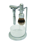 Merkur Futur Adjustable Shaving Set - 4-Piece Luxury Set with Matte Satin Finish