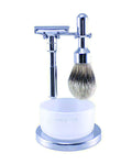 Merkur Future Double Edge Razor Set - 4pc Polished Safety Razor Shaving Set