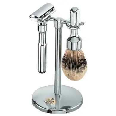 Merkur 4781 Stand for Future Razor and Brush in Bright Chrome Finish - Ideal Merkur Razor and Brush Stand