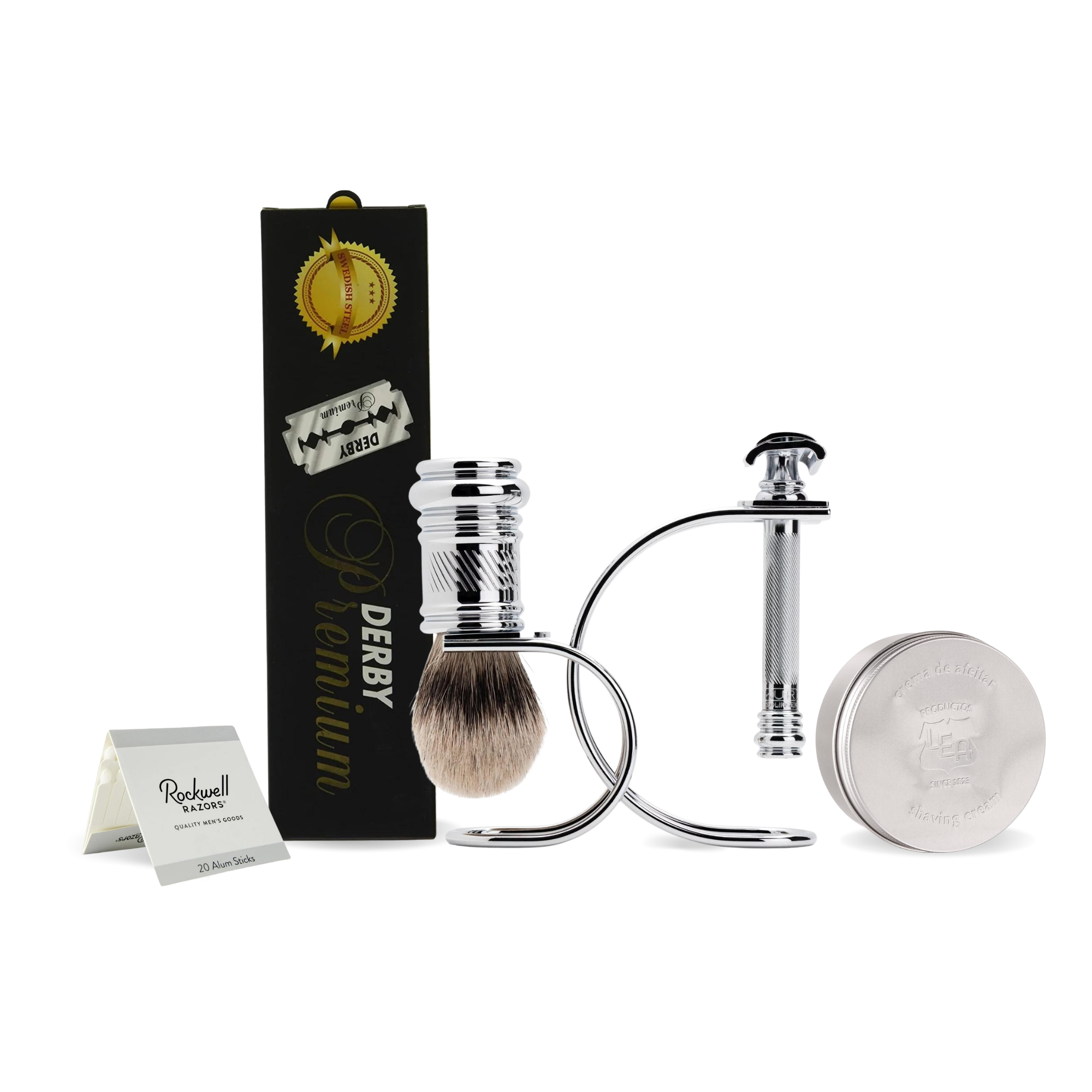 MK-CHROMSET2 Merkur Chrome Set - 5PC Premium Shaving Kit