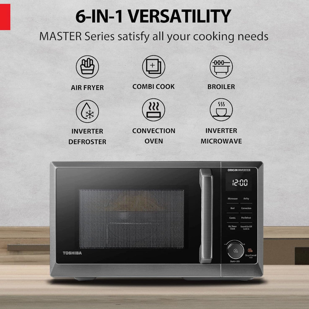 TOSHIBA ML2-EC09SAIT(BS) 6 in 1 Inverter Microwave Oven Air Fryer Combo - Shopthatapp.ca