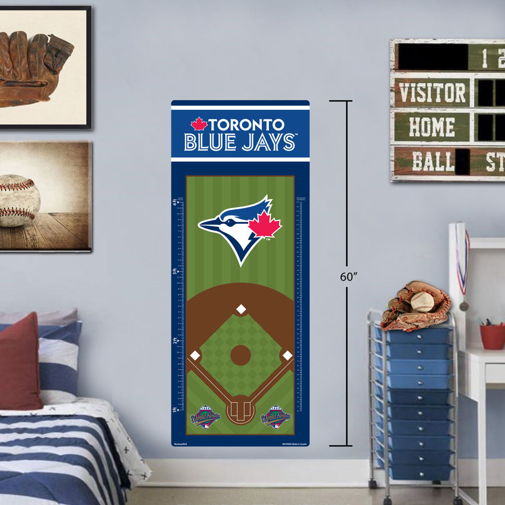 Toronto Blue Jays Repositional Vinyl Growth Chart - Www.Shopthatapp.ca