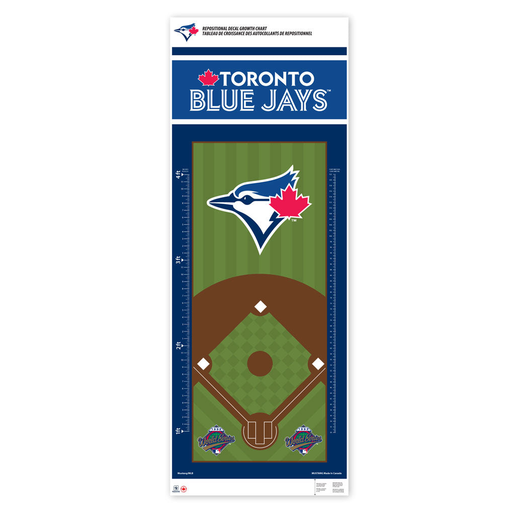 Toronto Blue Jays Repositional Vinyl Growth Chart - Www.Shopthatapp.ca