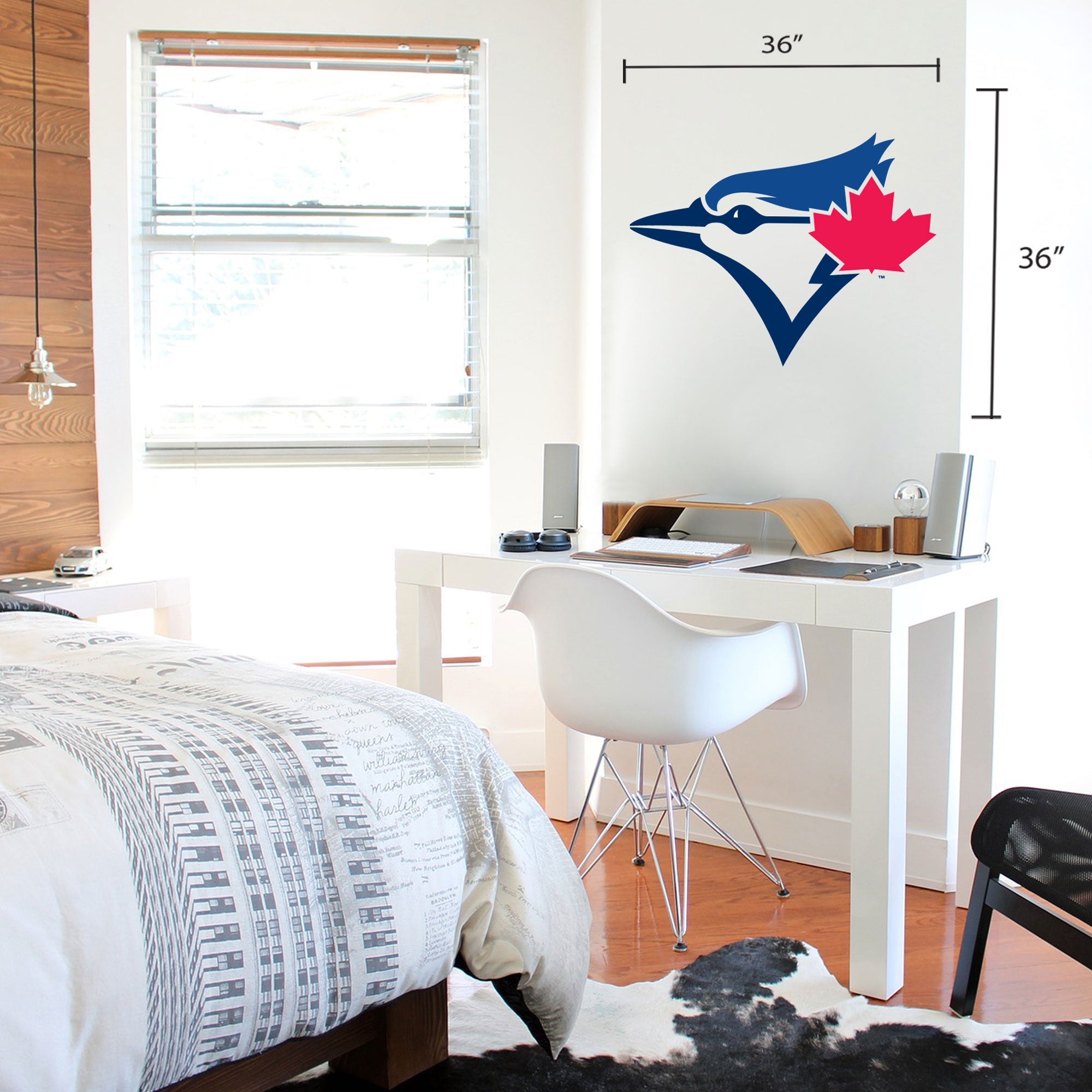 Toronto Blue Jays 36x36 Team Logo Repositional Wall Decal - Www.Shopthatapp.ca