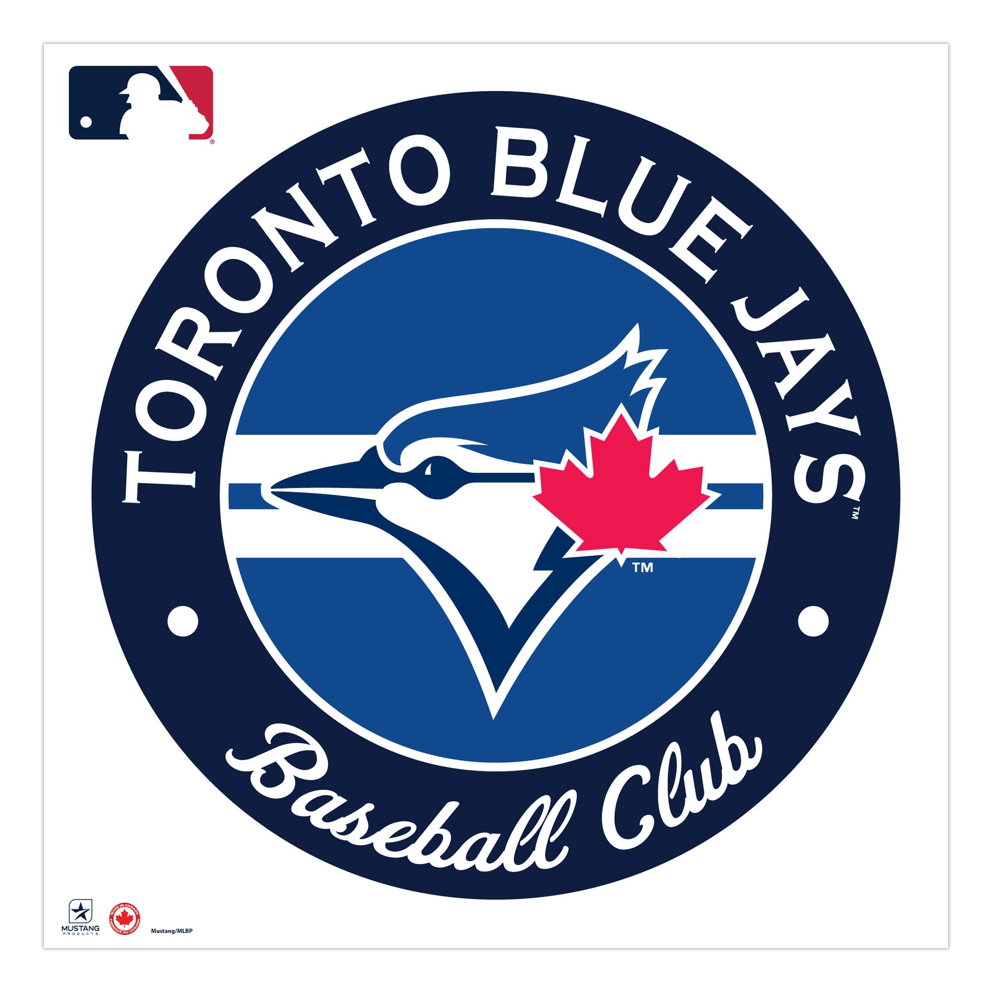 Toronto Blue Jays 36x36 Team Stripe Logo Repositional Wall Decal - Www.Shopthatapp.ca