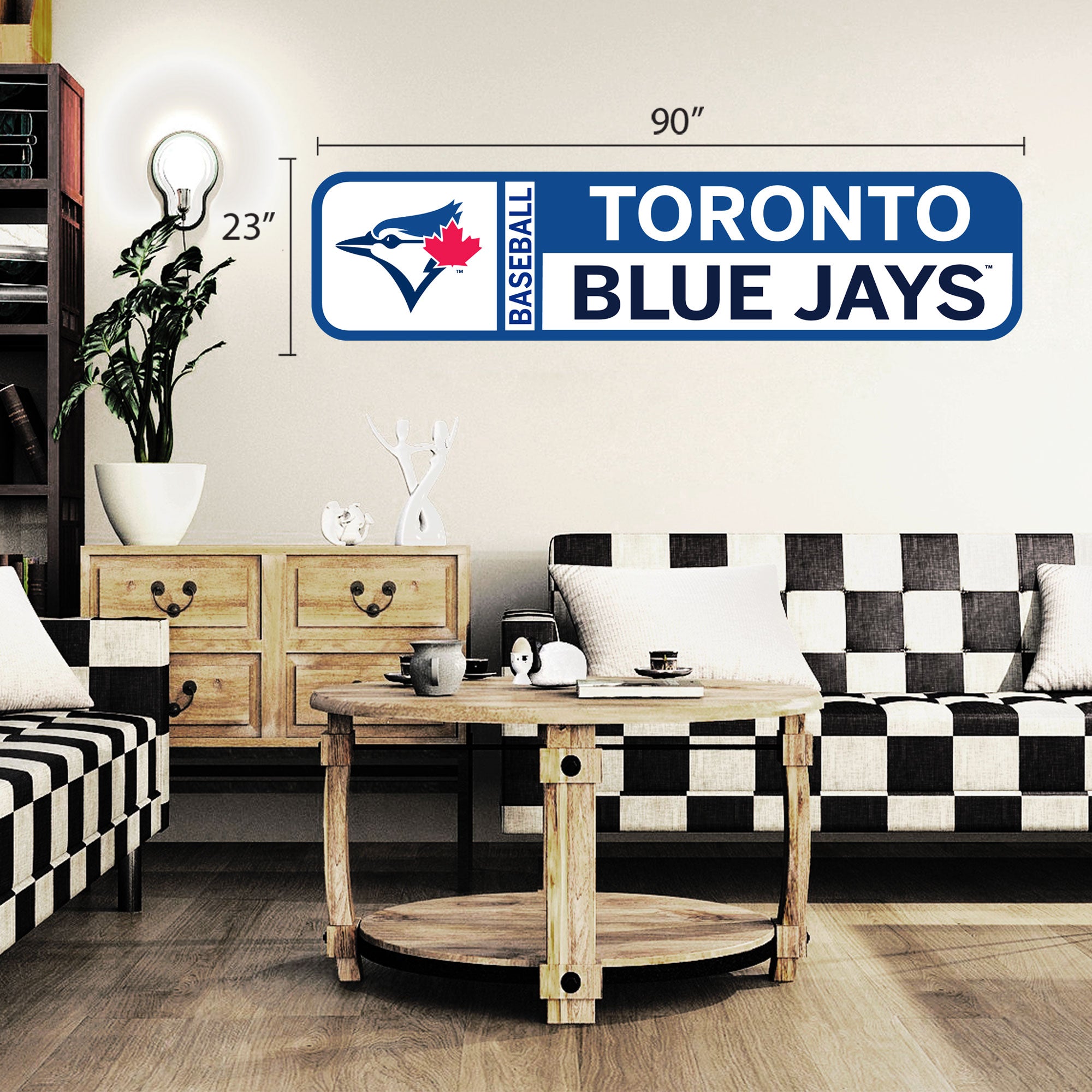 Toronto Blue Jays 90x23 Team Repositional Wall Decal Design 56 - Www.Shopthatapp.ca