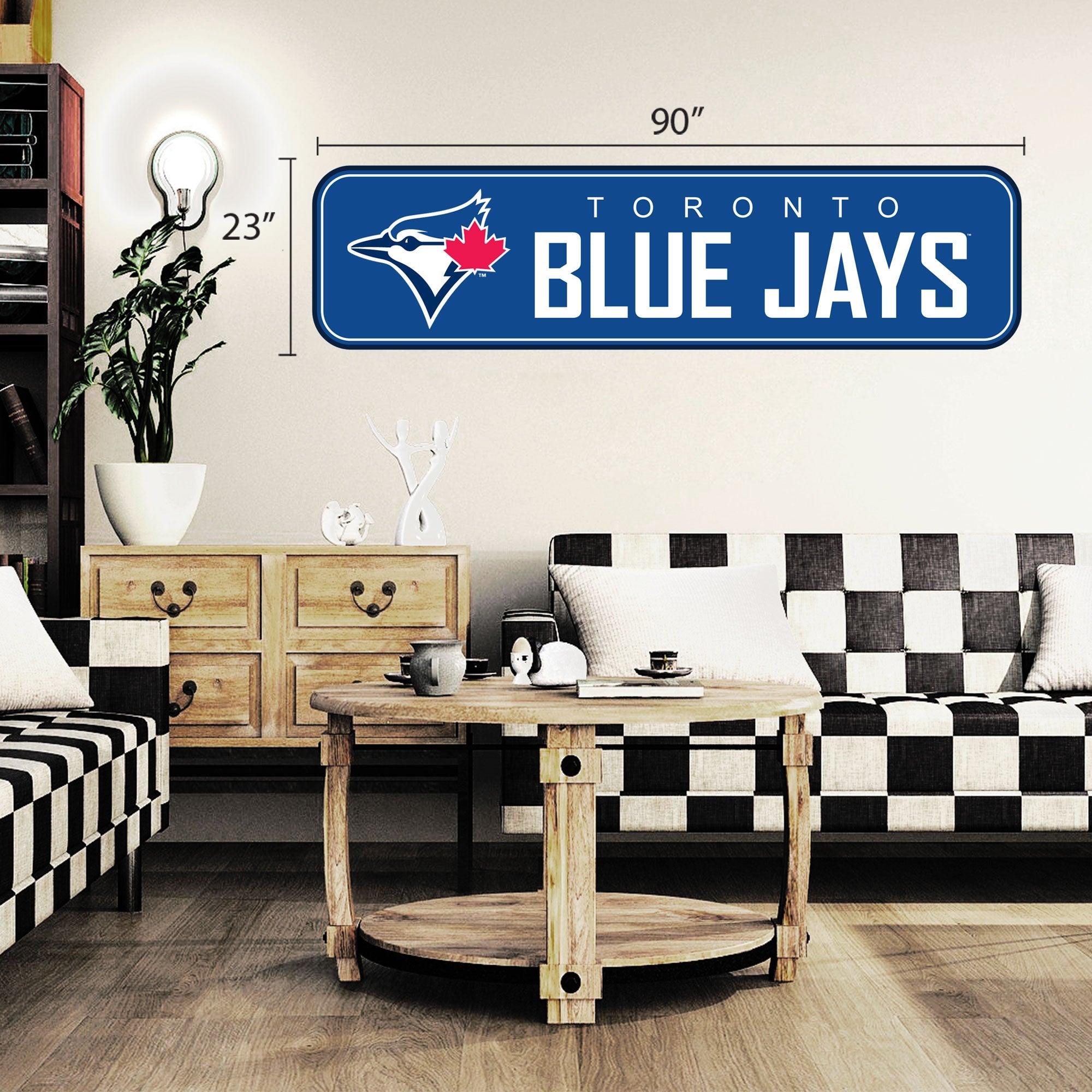 Toronto Blue Jays 90x23 Team Repositional Wall Decal - Long Design - Www.Shopthatapp.ca