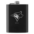 Toronto Blue Jays Flask | Black Laser-Etched 8oz - Www.Shopthatapp.ca