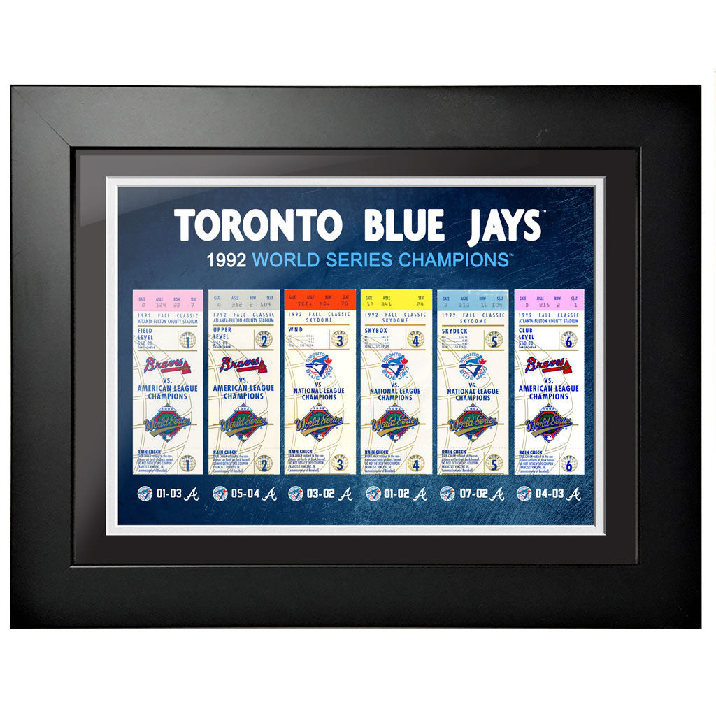 Toronto Blue Jays Ticket to History 12x16 Frame 1992 - Www.Shopthatapp.ca