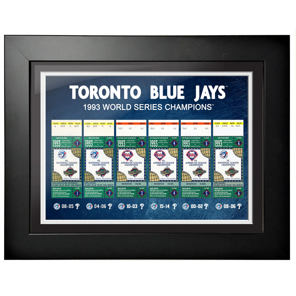 Toronto Blue Jays Ticket to History 12x16 Frame 1993 - Www.Shopthatapp.ca