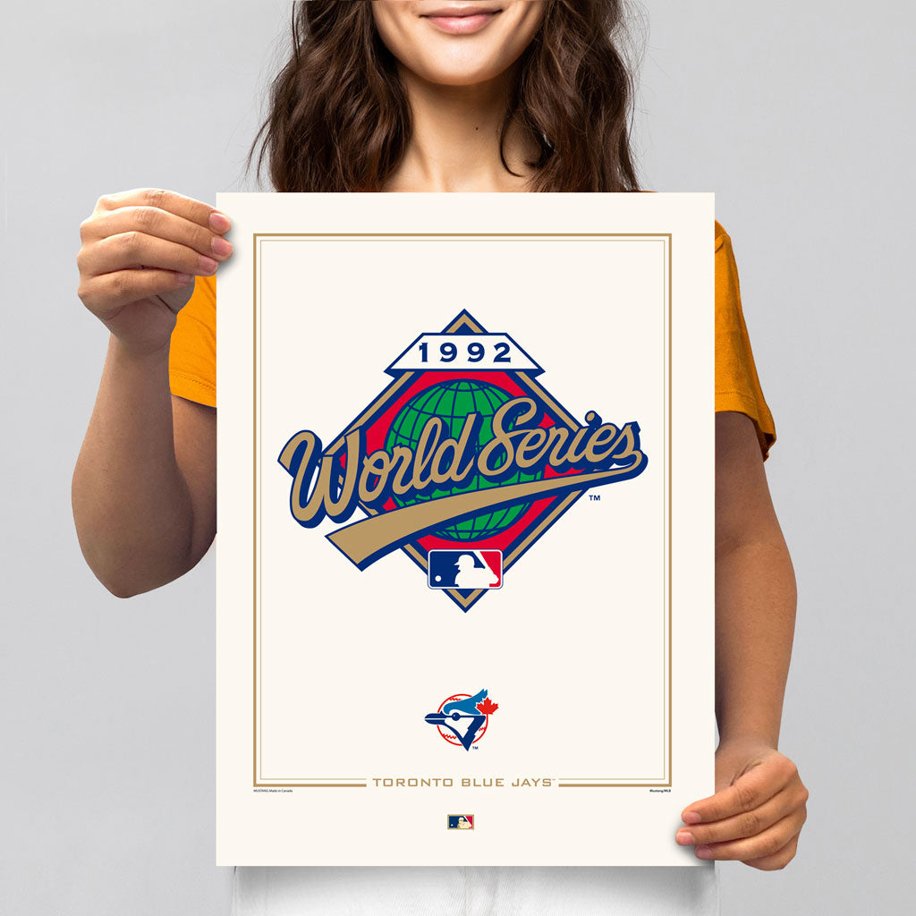 Toronto Blue Jays 1992 World Series Logos to History 12x16 Print - Www.Shopthatapp.ca