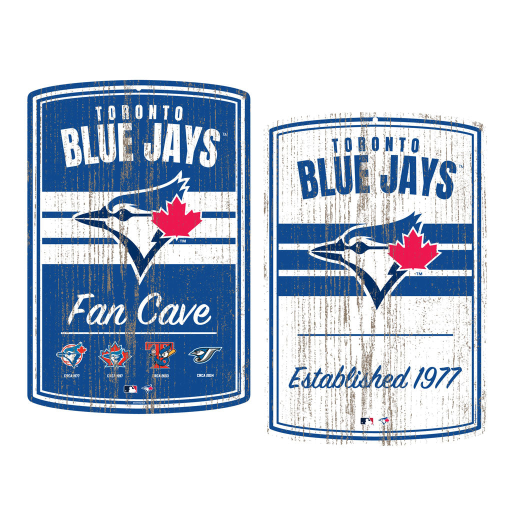 Toronto Blue Jays 16x23 2 pack Established Faux Wood Wall Signs - Www.Shopthatapp.ca