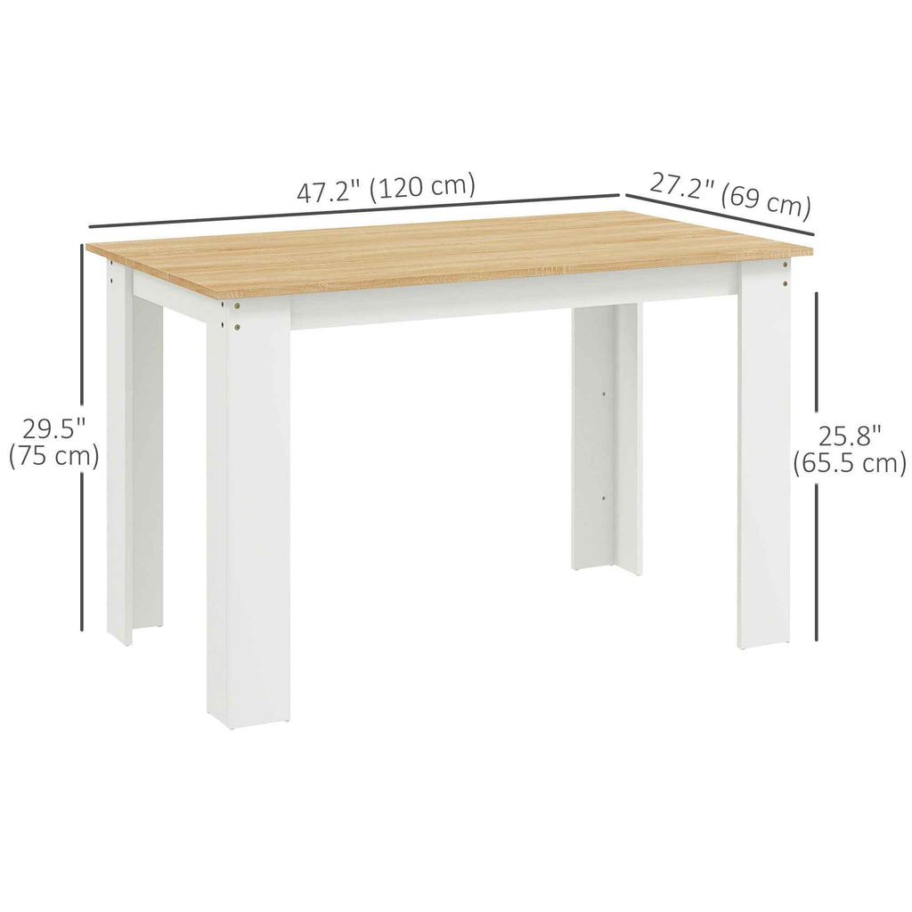 Spencer 47" Dining Table for 4-6 People-Oak